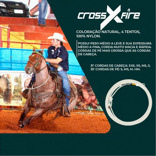 Corda De Laço Tomahawk Cross Fire Ms Medium Soft 31 Cabeça