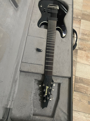 Ibanez 8 Cuerdas Iron Label Emg Activos Diestro Negro Palo De Rosa (Usado)