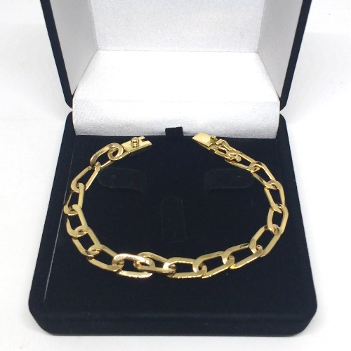 Pulseira Masculina Laminada Ouro 18kl 20 Gramas