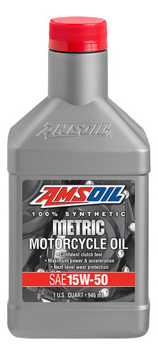 Aceite Amsoil Metric 15w50 Full Sintetico Para Motocicletas 