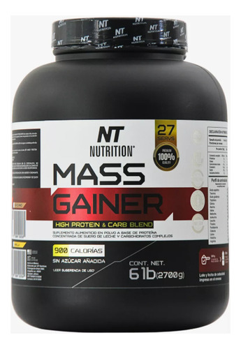Nt Nutrition Ganador De Peso Mass Gainer 6 Lbs Nt Chocolate Chocolate