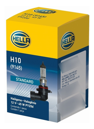 Ampolleta Hella H10 12v 45w Py20d T4 (9145) Halógeno 