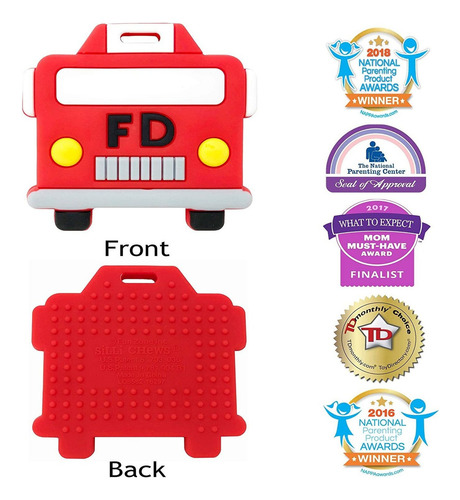 Infantil Silli Masticables Bebé Mordedor Unisex De Bomberos