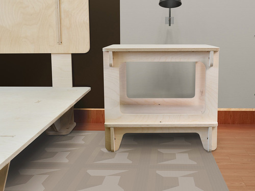 Recámara Udream De Abedul De Ensambles Tamaño Individual Color Beige