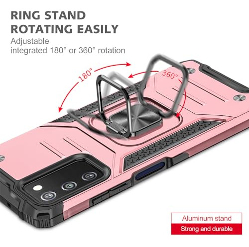 Funda Para Galaxy A03s Rosa Dorado -2