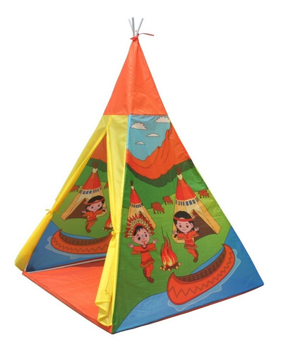 Carpa Infantil Para Pijamada Tipi India Niños Zona De Juegos