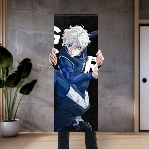 Imagen 3 de 8 de Cuadro Grande De Anime Blue Lock Nagi 30x80cm - Animeras