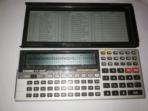 Calculadora Vintage Casio Fx850p Personal Computer 