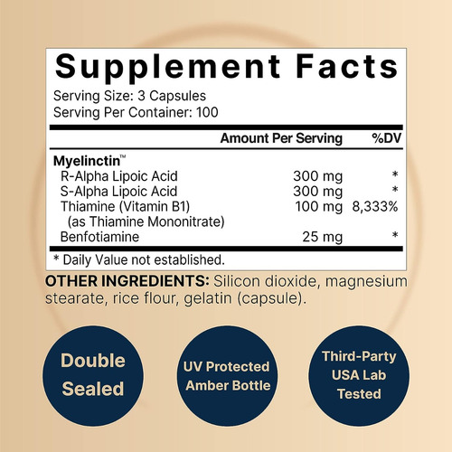 Suplemento En Cápsula Naturabell Suplementos Ácido Alfa Lipoico Vitaminas En Botella De 0l 300 Un