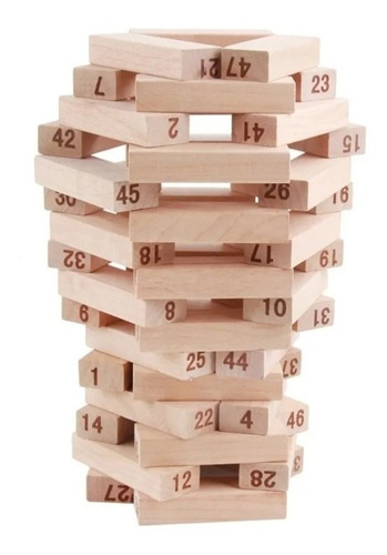 Juego De Jenga, Wiss Toy O Torre Infernal 54 Piezas Miamisto