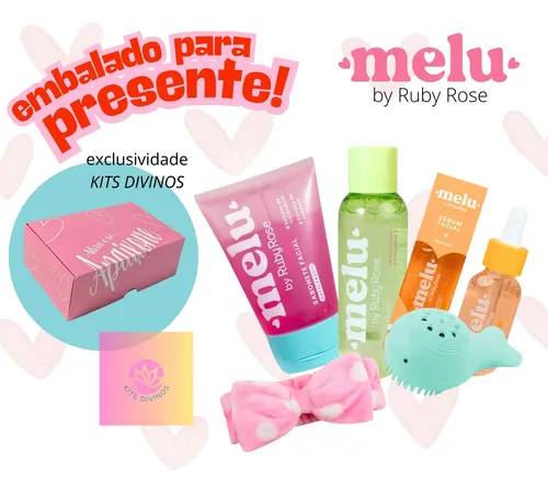 Kit Skincare Presente Adolescente Geração Z Melu Ruby Rose