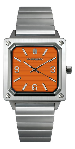 Reloj De Pulsera Sapphero Retro De Acero Inoxidable, Unisex