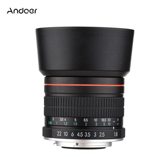 Imagen 5 de 9 de Andoer 85 Mm F1.8 Teleobjetivo Mediano De Apertura Grande Fo