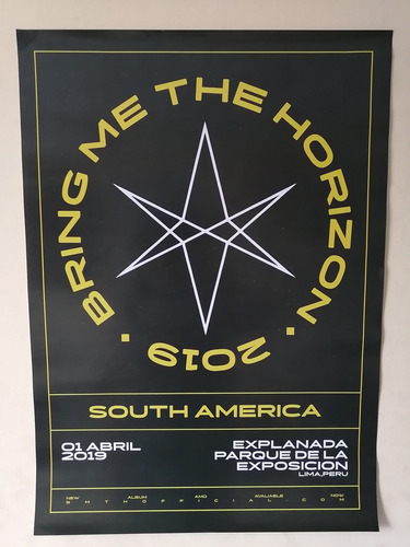 Poster Afiche Concierto Bring Me The Horizon En Lima Peru