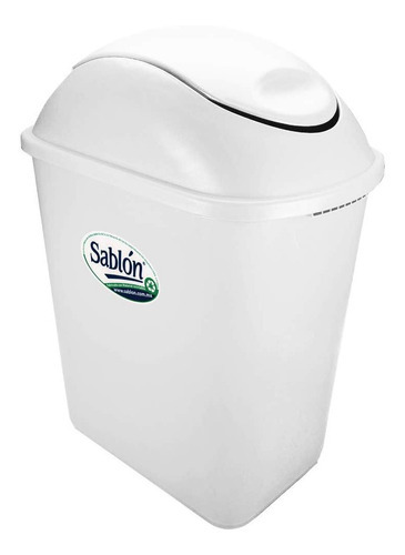 2 Pack Cesto Jumbo 26 L Sin Asas C/tapa Balancín En Colores Color Blanco