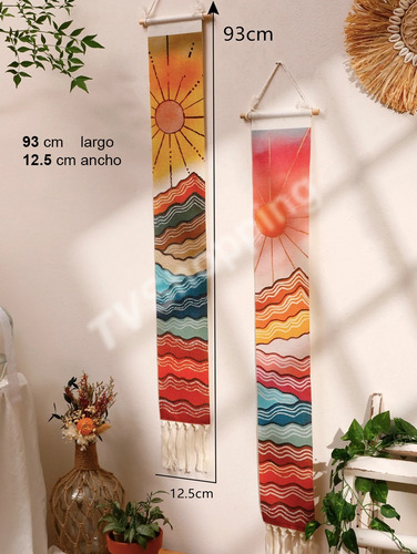 Tapiz De Macramé Bohemio Para Pared Decoración Hogar Dormito
