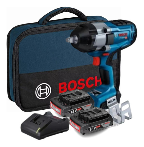 Chave De Impacto Biturbo Gds 18v-1000 Bosch con 2 Baterias 2ah