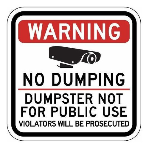 Stopsignsandmore  Señal Advertencia Dumping No Para Uso 12