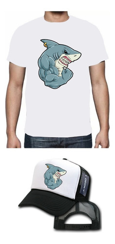 Shark Tiburón Combo Gorra + Camiseta