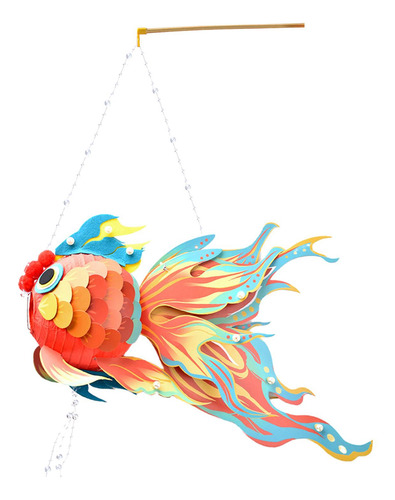 Linterna Del Festival Del Medio Otoño Linterna Koi Diy Rojo