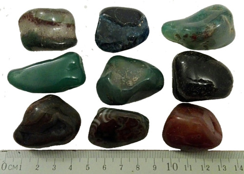 Agata Roladas Pulidas Grandes X250g Minerales Piedras