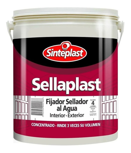 Fijador Al Agua Sinteplast Sellaplast 4lt Imagen Pinturerías