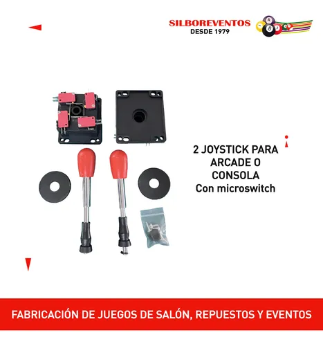 2 X Palancas Joystick Arcade Con Microswitch