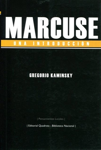 Marcuse Una Introduccion - Kaminsky Gregorio