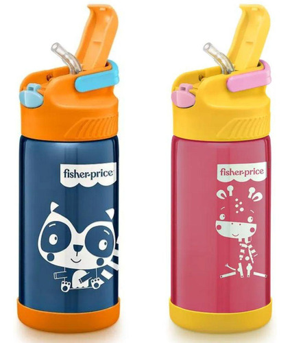 Dupla De Copos Térmico Hot & Cold Rosa E Azul - Fisher Price