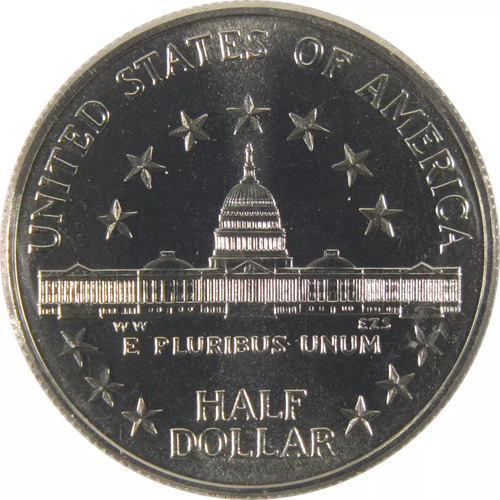 Moeda Comemorativa Half Dolar 1989 Letra D Flor De Cunho Unc