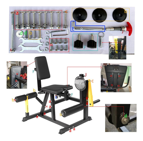 Cadeira Extensora E Flexora Exercit Para Anilhas Adking