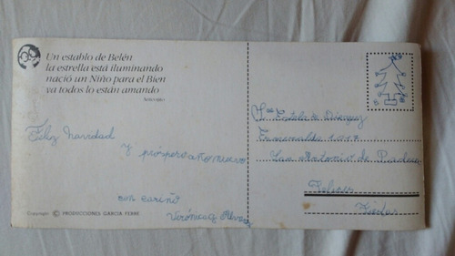 Tarjeta Postal Navideña