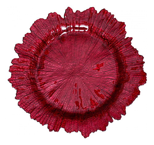 Plato De Cena, Plato Irregular, Bandeja Decorativa, Rojo