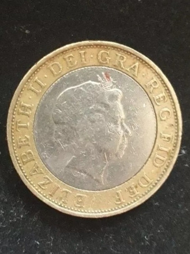 Moneda 2 Libras Bimetálica Gran Bretaña 1998