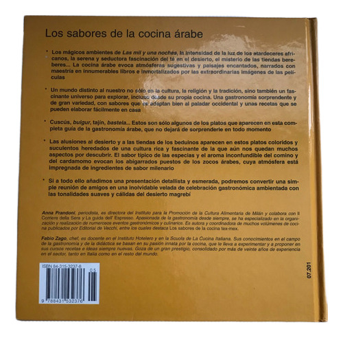 Cocina Arabe, Los Sabores De La Prandoni Y Zago Comida (Usado)