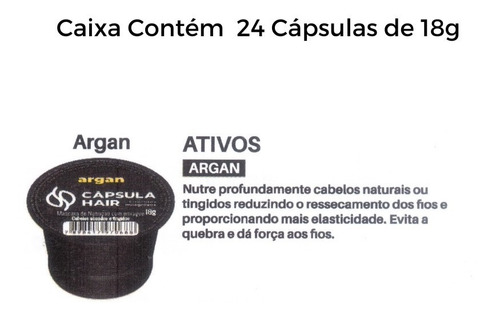 Cápsula Hair Argan Caixa 24unid 18g C
