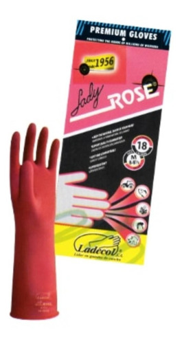 Guante Latex Caucho Ladyrose Protex Cal. 22 Domestico Hogar