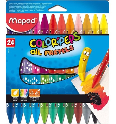 Oleo Pastel Maped Color Peps Pasteles Al Oleo X24 Unidades