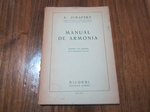 Manual De Armonia - A. Jurafsky - Ed: Ricordi  