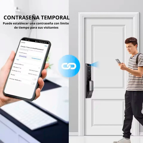 Cerradura Electronica Inteligente Novohome Nh-sl55 Digital Smart Lock Reconomiento Facial 3d Huella Dactilar Tarjeta Aplicacion