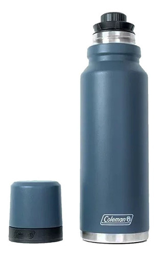 Imagen 3 de 11 de Termo Matero Coleman Acero Inox 1,2 Litros Azul Cebador