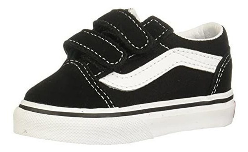 Vans Niños Old Skool Zapatos De Skate Negro - Blanco 2