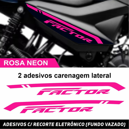 Adesivo Yamaha Factor 150 2024 Rosa Neon Cód.1