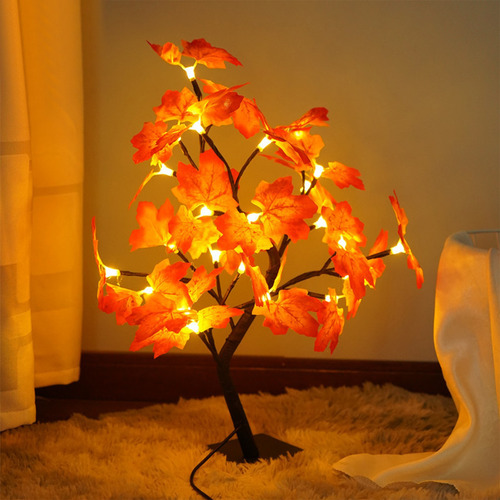 Luces De Árbol Usb Z Simulation Maple Leaf Thanksgiving Ro 4