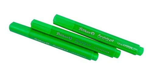 Marcatextos 414 C/10 Pzs Pelikan Resaltador Verde Triangular