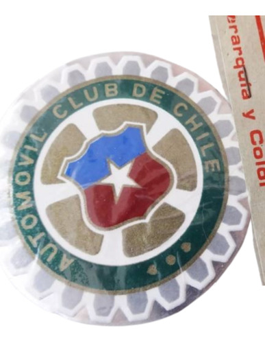 Calcomania Antigua Automovil Club Chile Insignia Retro Auto