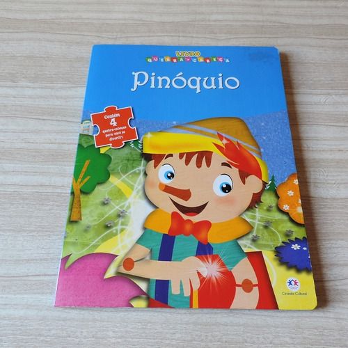 Livro Infantil Pinóquio Com 4 Quebra Cabeças Para Montar
