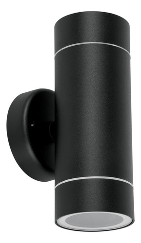 Arbotante Exterior Cilíndrico Spot 2xmr16gu10 Negro 48144