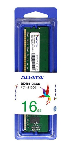 Imagem 1 de 2 de Memória Desktop Pc 16gb Ddr4 2666mhz Adata Ad4u266616g19-sgn