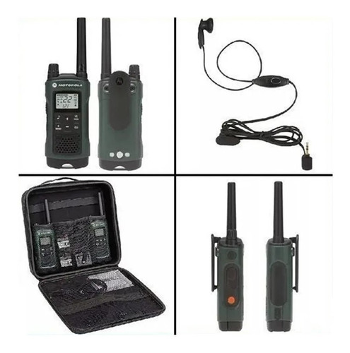 Imagen 4 de 6 de 8x Walkie Talkie Handy Motorola T465 + Manos Libres Maletin